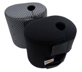 Small Electric Reel Cover- Black or Gray Carbon Fiber Design