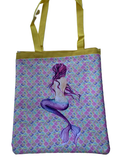 Mermaid on Pink Scales - Purse/Beach Bag